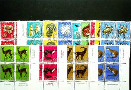 Einheimische Wildtiere I-III, Pro Juventute, 4er Blockserie
