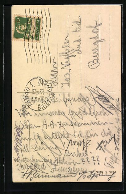 Cartoline postali: AK Wildegg, Blick zum Schloss, 1923 – Usato da Berlin venduto da bartko-reher 1