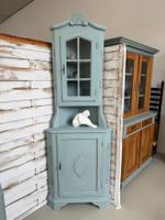 Eckvitrine Schrank vintage blau grau vintage restau börnie's