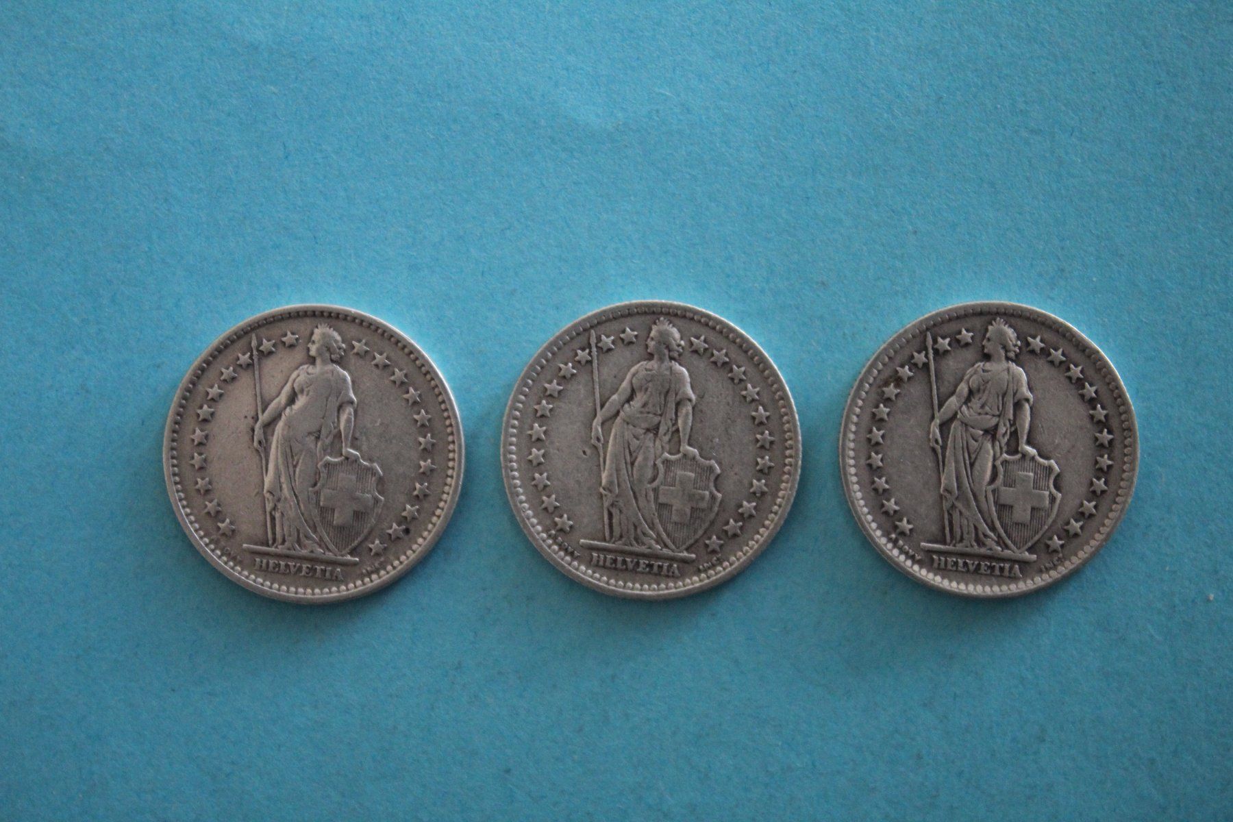 Tutti le monete: Schweiz 3 x 2 Franken ab 1920 – Usato da Orpund venduto da Julesvobulle 1