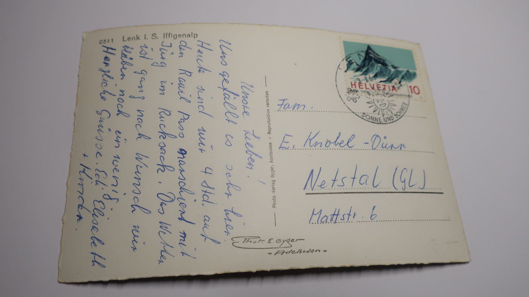 Cartoline postali: Lenk i. S. Iffigenalp 1966 – Usato da Cormoret venduto da Pascalll2001 6