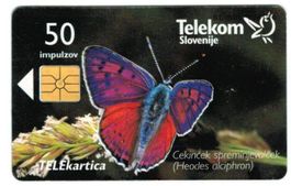 Telefonkarte Slowenien Chip-052 Schmetterling