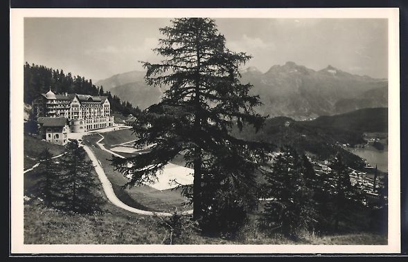 Cartoline postali: St. Moritz-Dorf, Kuranstalt Chantarella – Usato da Berlin venduto da bartko-reher