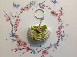 1 Tasche Schlüsselanhänger gehäkelt , borsetta uncinetto 906