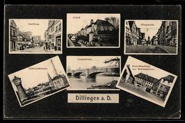 Grusskarten-AK Dillingen a. D., Stadtber