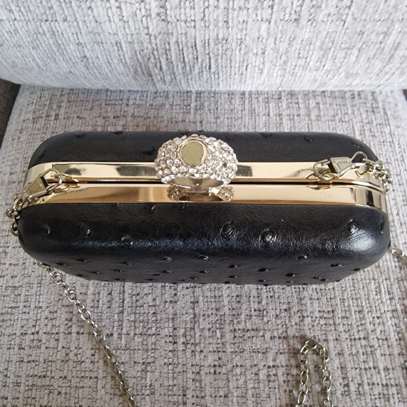 Borse da donna: Elegante Abendtasche / Clutch mit Strass-Ring – Usato da Effretikon venduto da 84CK 1