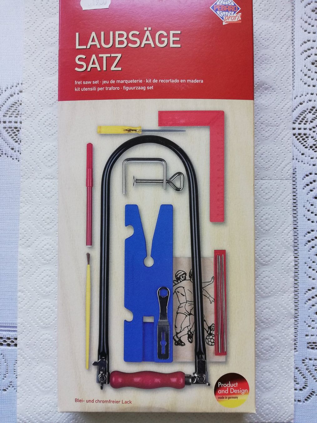 Kit bricolage: Laubsäge Set – Nuovo e nell'imballaggio originale da Flüh venduto da AMS-Modellbau