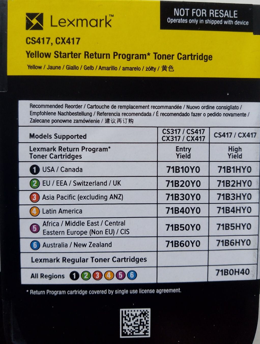 Lexmark Cartucce per stampanti & toner: Original Lexmark Toner für Farbdrucker CS417dn – Usato da Dietlikon venduto da kasino3 4