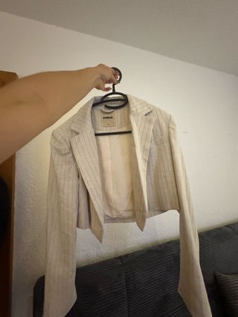 Super trendiger Zebra Cropped Blazer, Grösse S, Top!