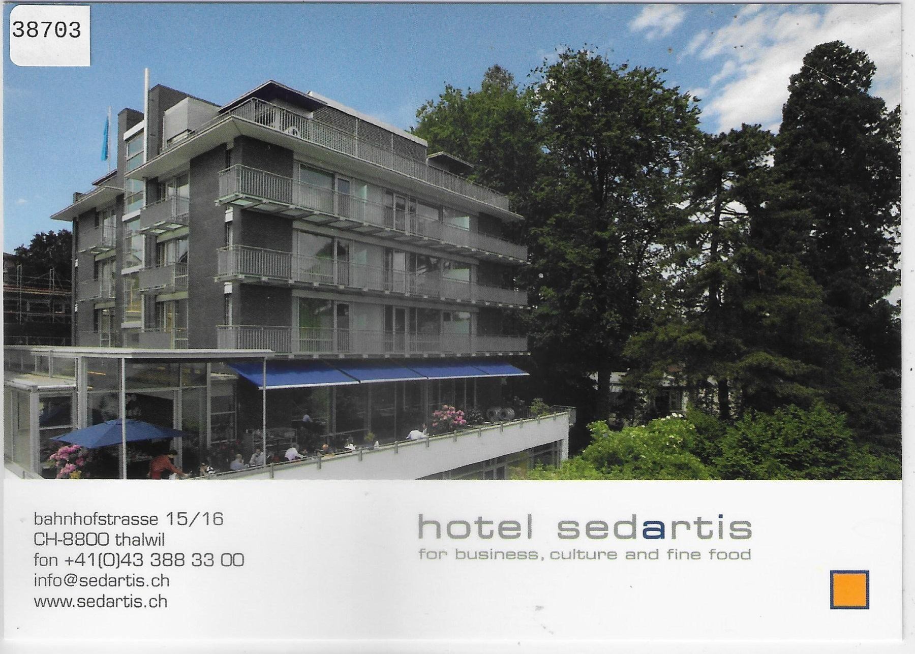 Cartoline postali: Hotel Sedartis - Thalwil – Usato da Ettingen venduto da Kartenplanet