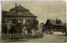 AK St. Peterzell - Probstei und "rotes Haus"