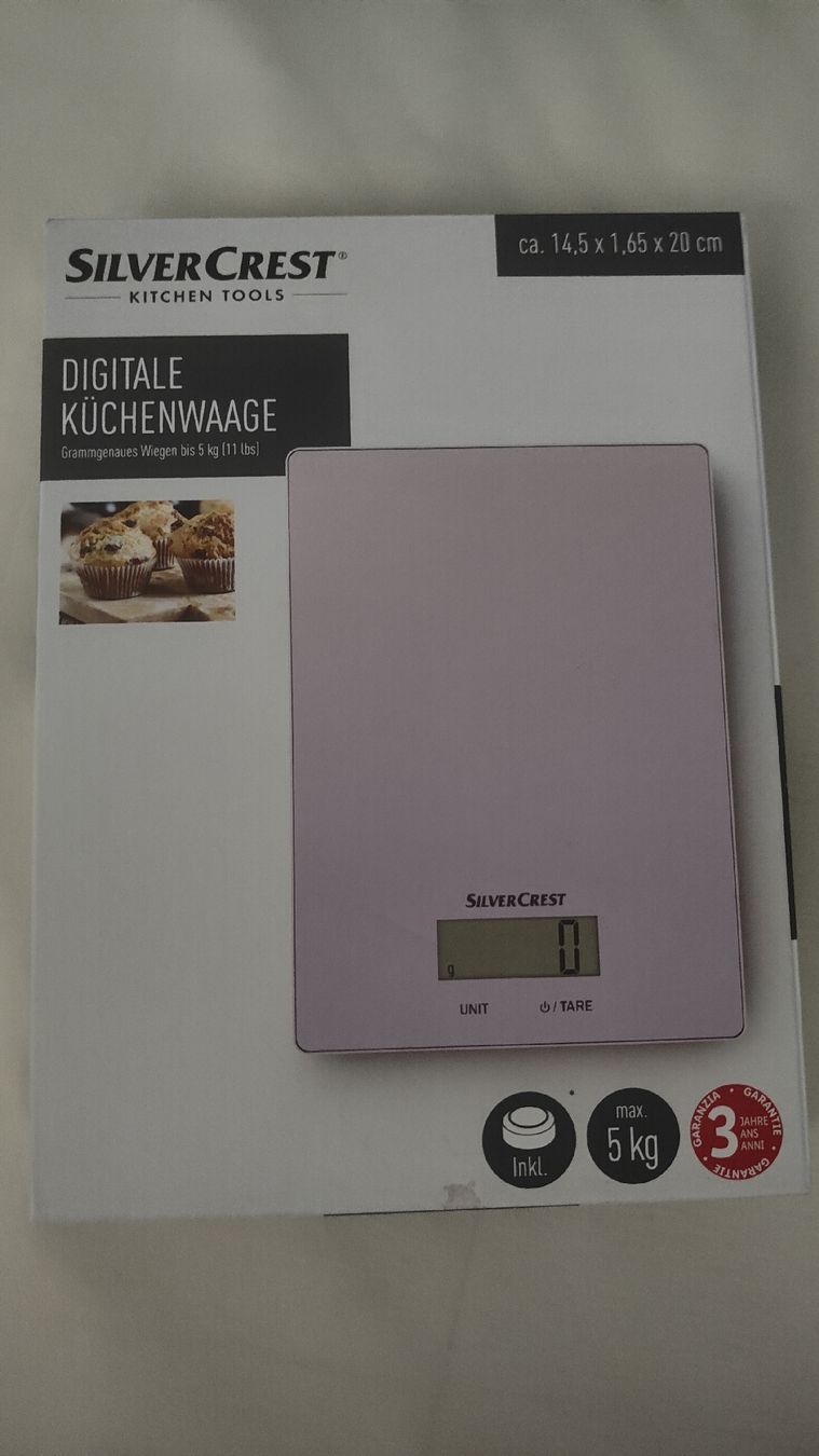 SilverCrest Balances de cuisine: SILVERCREST Digitale Küchenwaage lila neu – Neuf avec emballage d'origine à Wetzikon ZH par chr_2tr7
