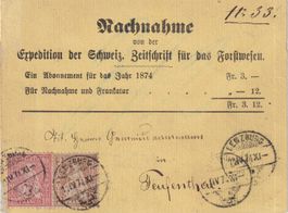 Sitzende Helvetia 10 Rp. + 2Rp. (37a), LENZBURG, SBK 457.-++