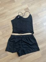 Victoria's Secret Schlafanzug Set Gr. XL schwarz Satin Look