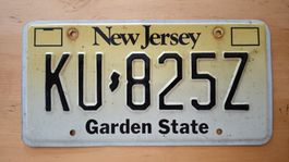 US Licence plate New Jersey State
