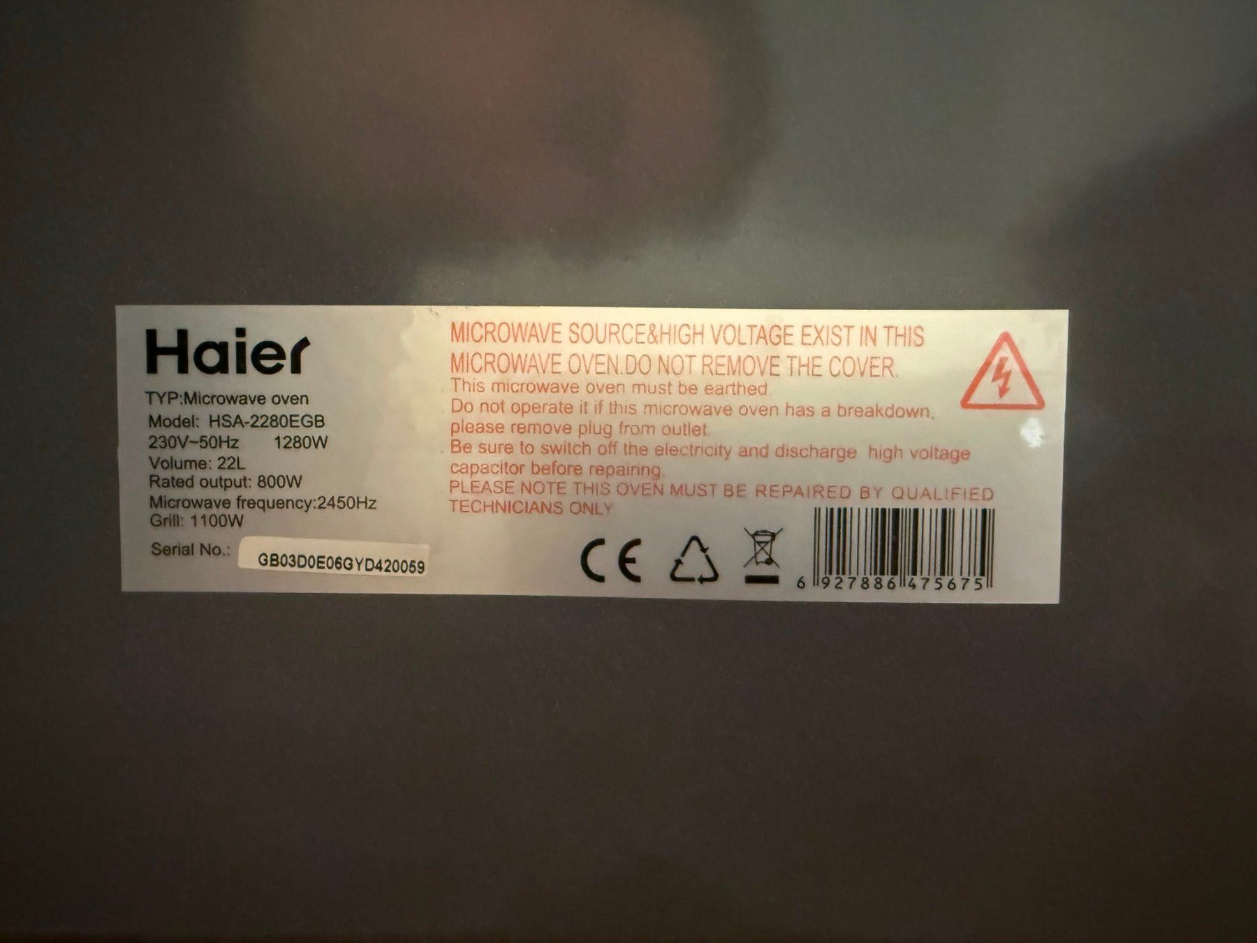 Haier Elettrodomestici da cucina: Mikrowelle – Usato da Meikirch venduto da meineangebote 3
