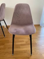 Chaises HONEY ?  velours & métal, rose (Lot de 5)