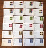 FDC 1.12.1967, 8x Satz und je 4x4er Bl