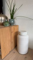 Vintage Keramik Dose/Vase Weiss mit Deckel, Top Zustand
