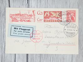 CL13 Carte Postale  + Timbre Suisse 1924
