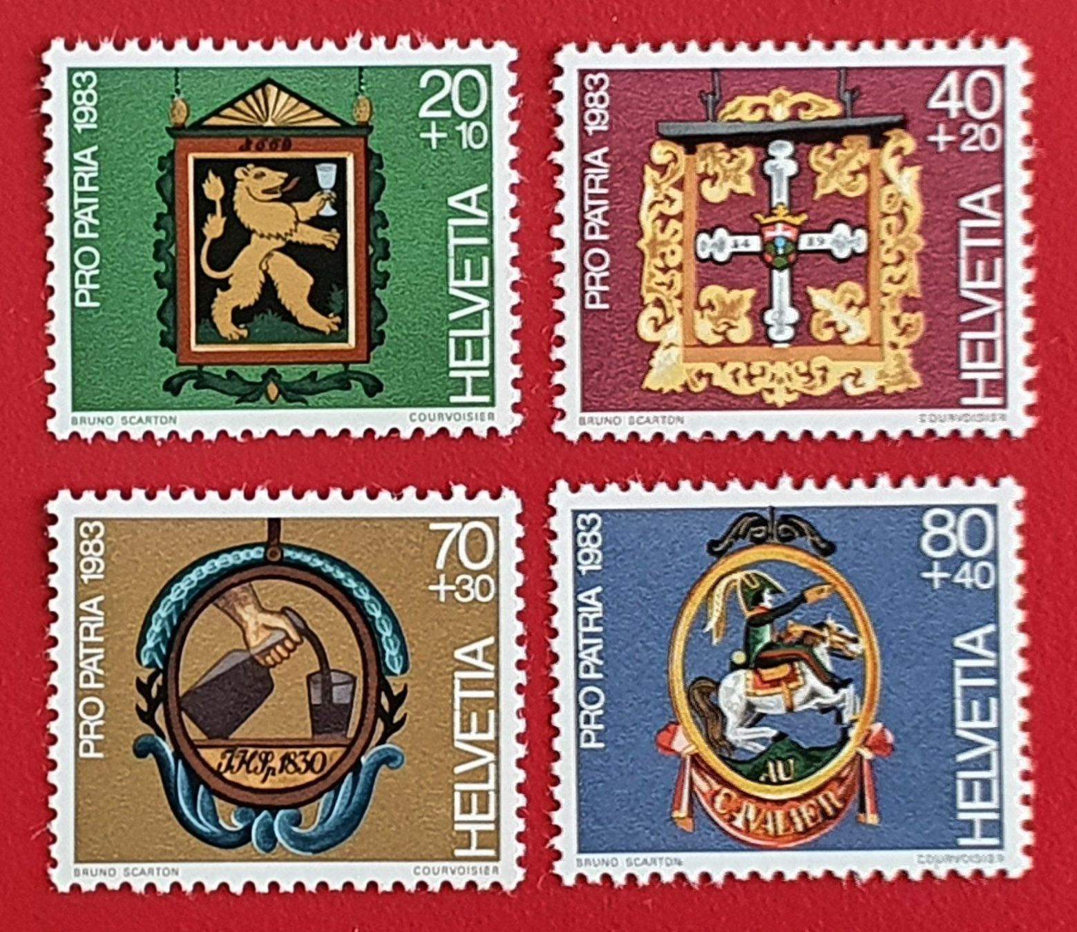 Tutti i francobolli: PRO PATRIA SATZ 198 - 201 1983** POSTFRISCH – Nuovo (secondo la descrizione) da Düdingen venduto da Quartierstrasse