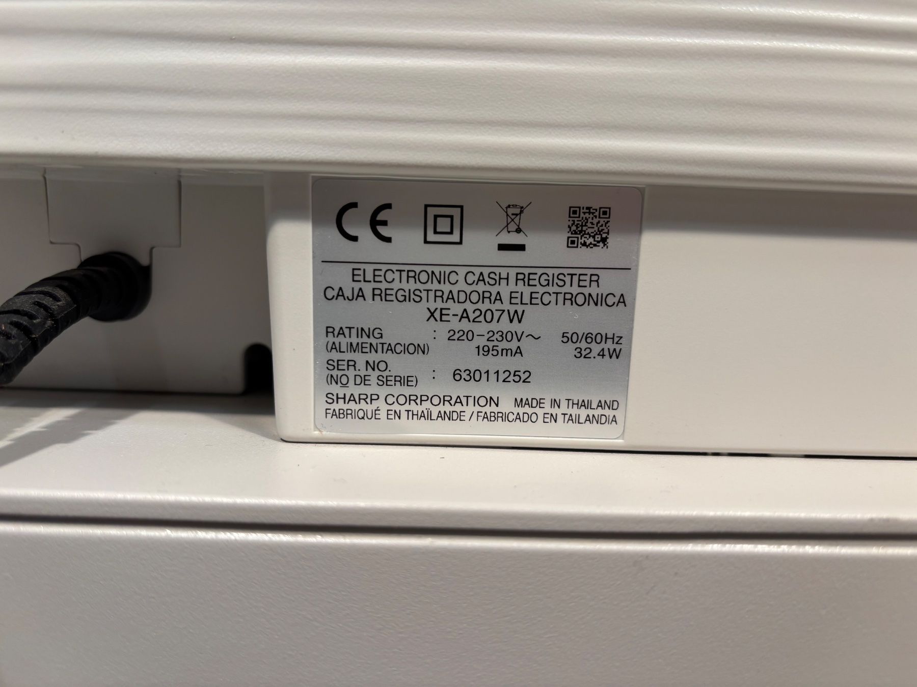 Sharp Registratore di cassa: Registrierkasse SHARP XE-A207W mit Ersatz Thermorollen – Usato da Winterthur venduto da ReUse_Baumarkt 7