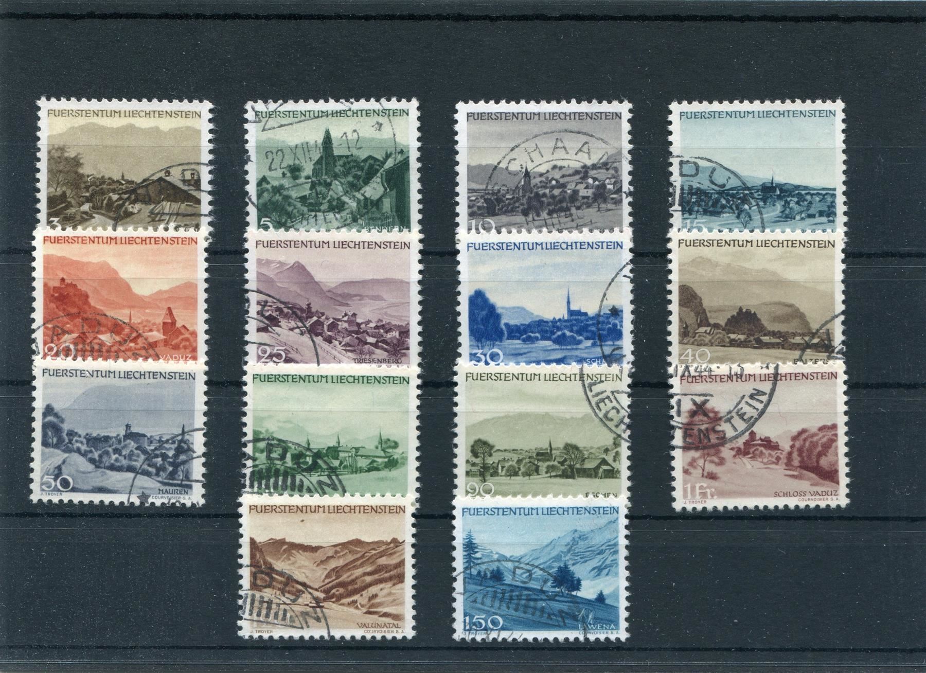 Tutti i francobolli: FL 1944/7 Nr. 188-201 gestempelt – Usato da Winterthur venduto da Kyoung