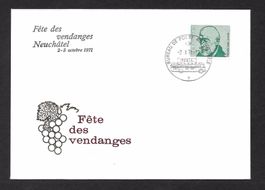 Sonderbrief A. 1223 Fête des Vendanges Neuchâtel 2.10.1971