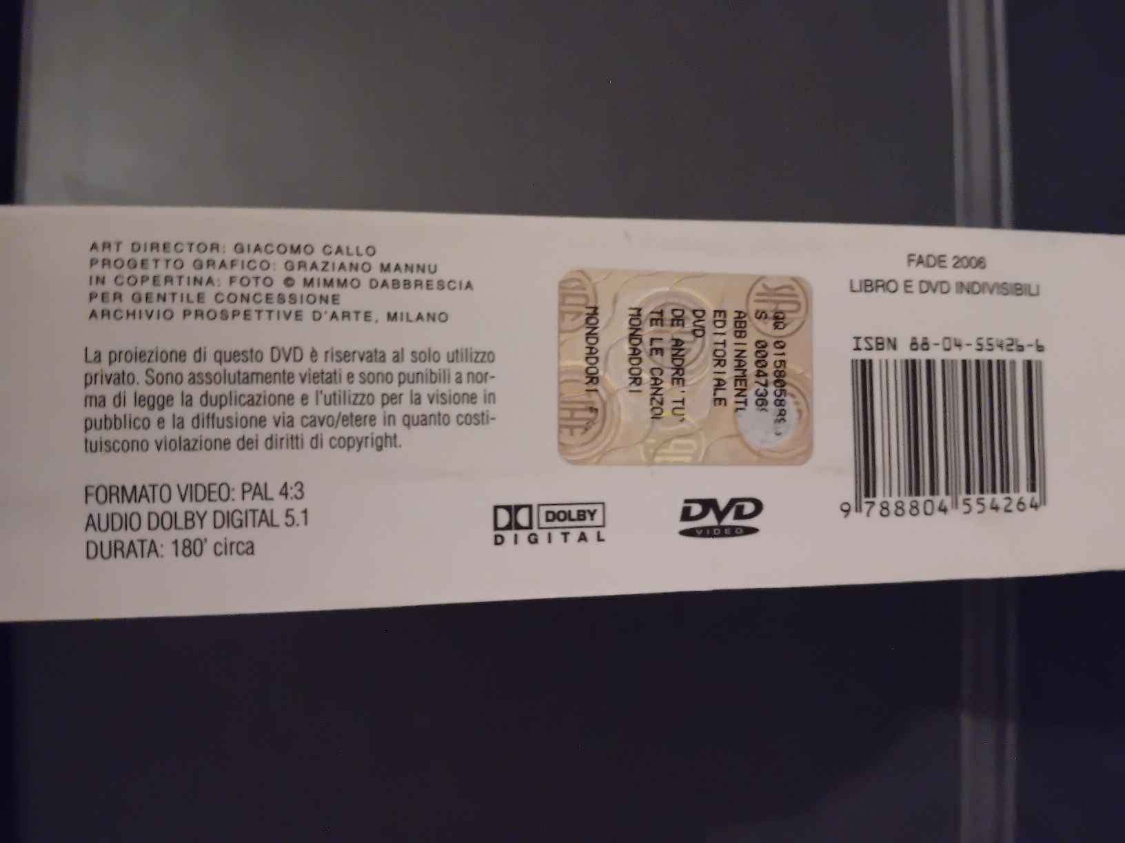 CD: De André L Ultimo Concerto Box Set DVD Libro – Nuovo (secondo la descrizione) da Biasca venduto da Old_6blh 5