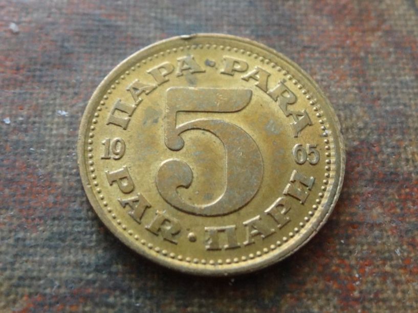 Tutti le monete: YOUGOSLAVIE  5  Para  1965 – Usato da Romanel-sur-Lausanne venduto da Swift13