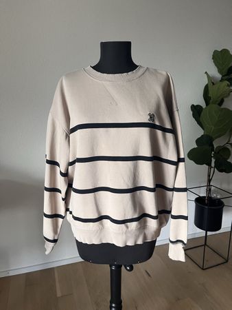 Beige Streifen Pullover Gr. M — Perfekt für den Übergang!
