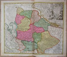 Bremen Kupferstichkarte von Homann um 1730
