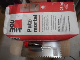 1Sack (25kg) Putzmörtel + Kelle