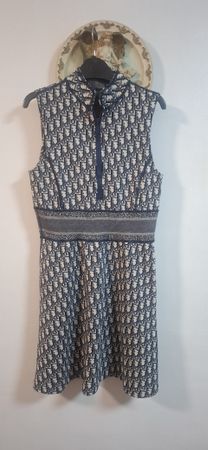 Christian Dior Kleid blau weiss Grösse S guter Zustand