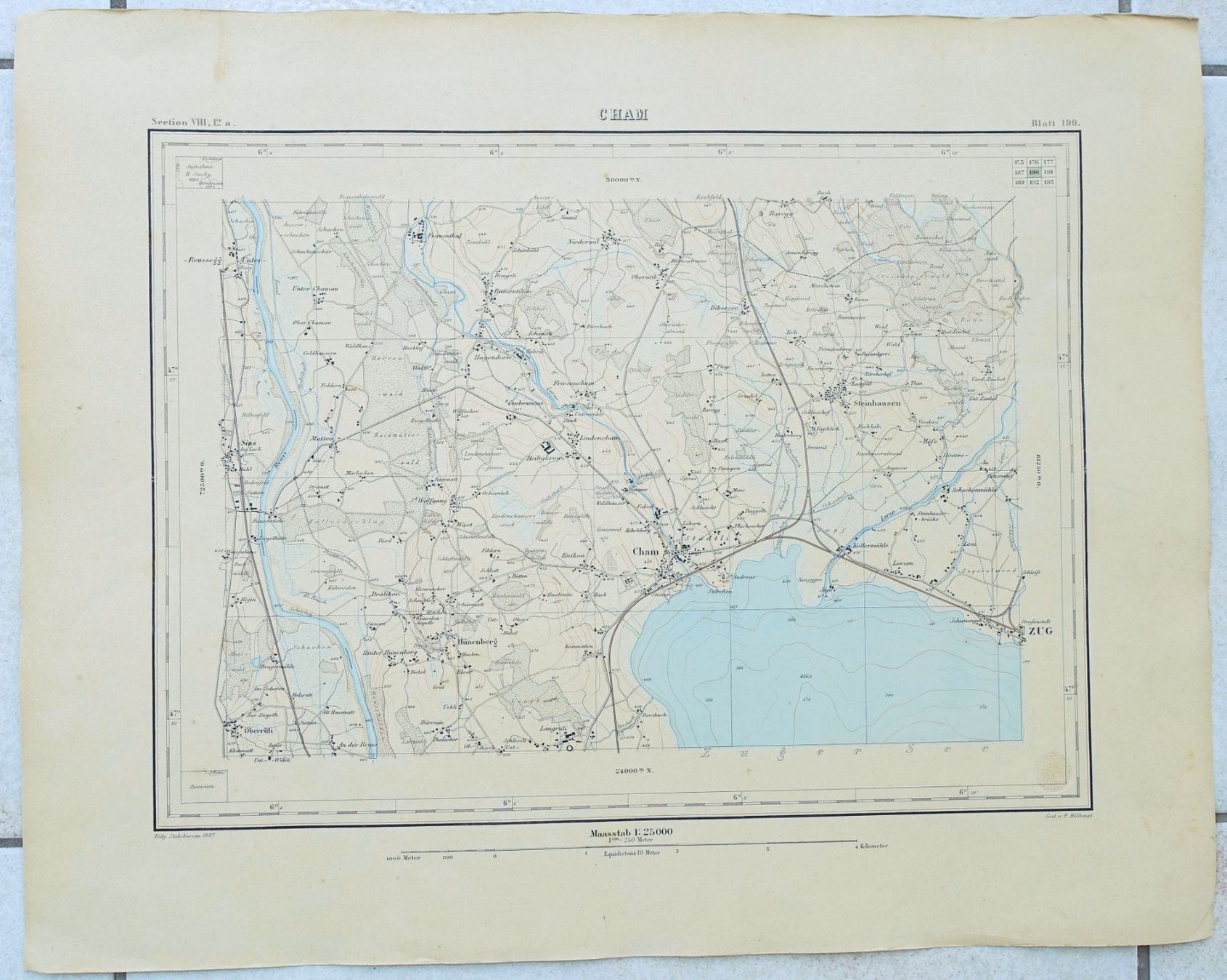 Cartine & Atlanti: 7 Siegfriedkarten 1:25'000 1877 - 1887 – Usato da Brugg AG venduto da hapeha 6