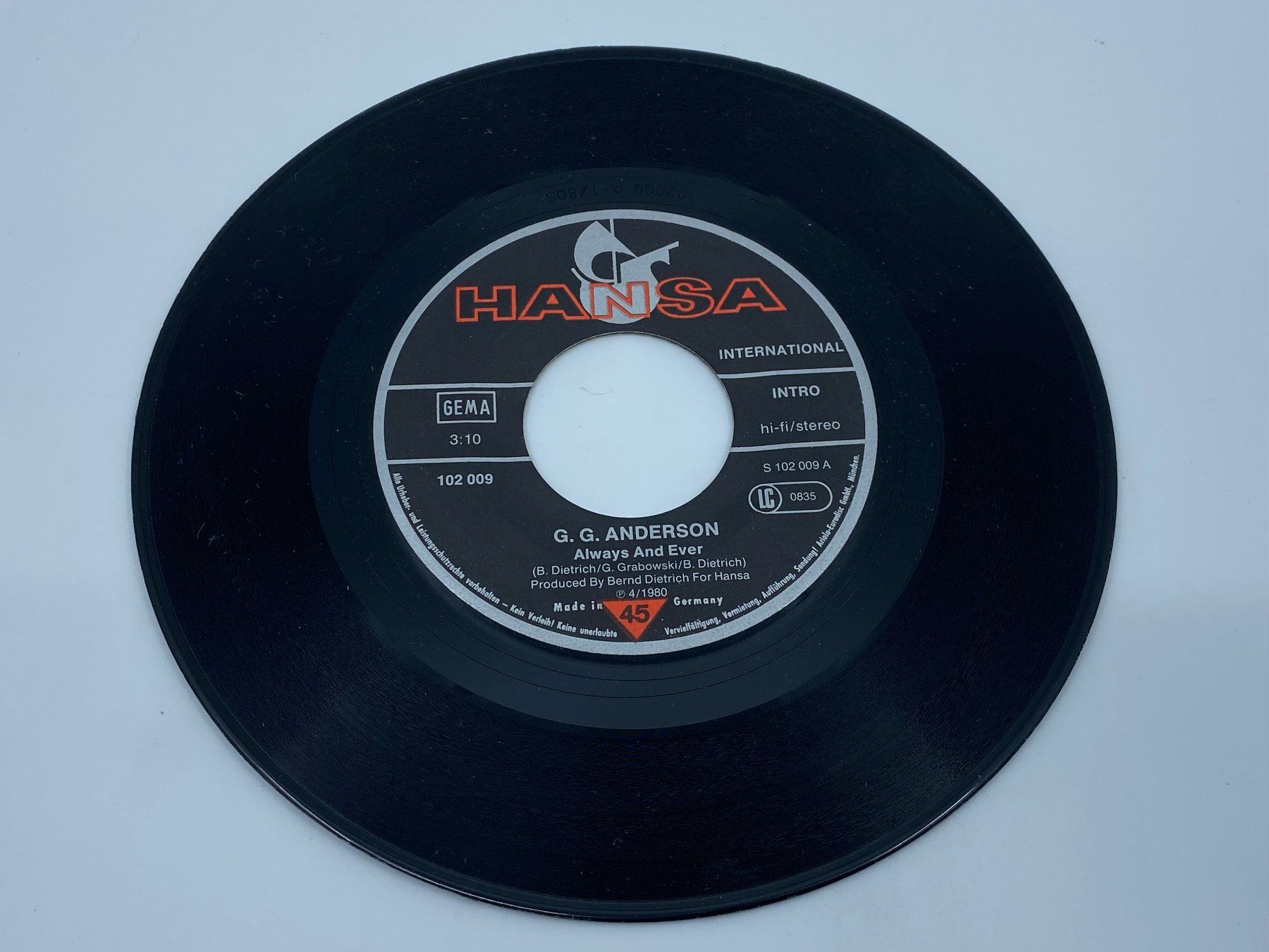 Dischi in vinile: G.G. Anderson - Always and Ever – Usato da Langwiesen venduto da Restposten-24 3