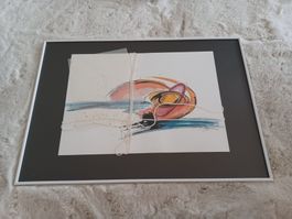 Gerahmtes Aquarellbild, modernes Design - Kunst 🎨