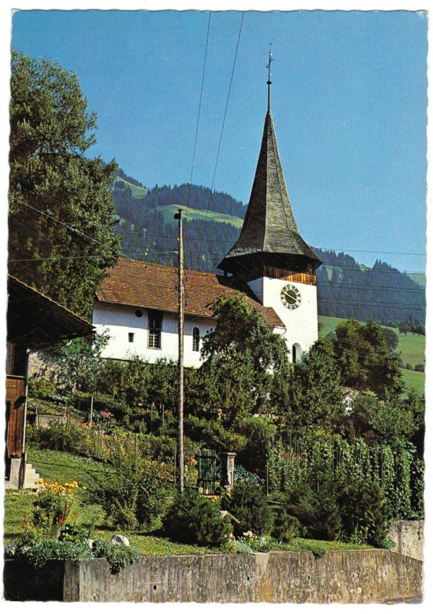 Cartes postales: AK Erlenbach im Simmental, Kirche – D'occasion à Zürich par tol_b7c7