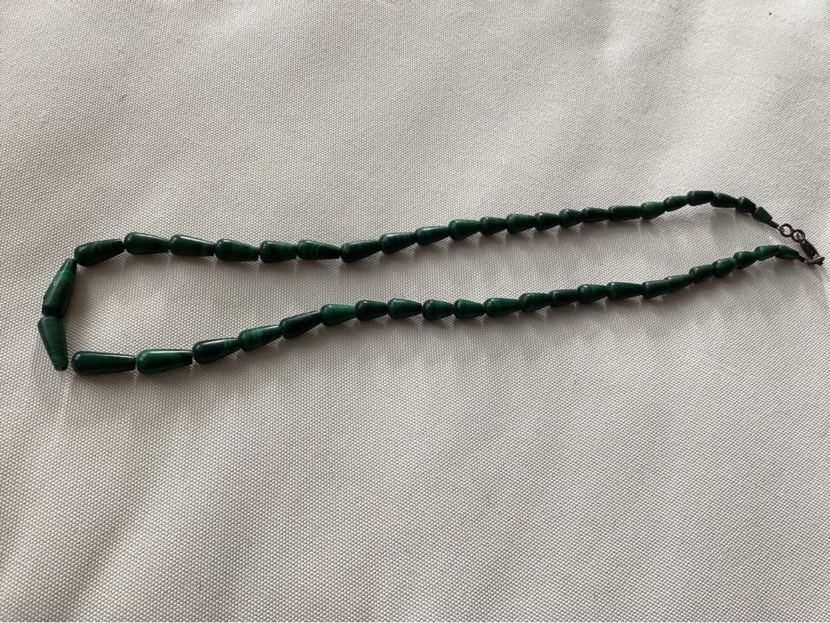 Catenine: Malachit Halskette, Vintage  – Usato da Minusio venduto da scotch111