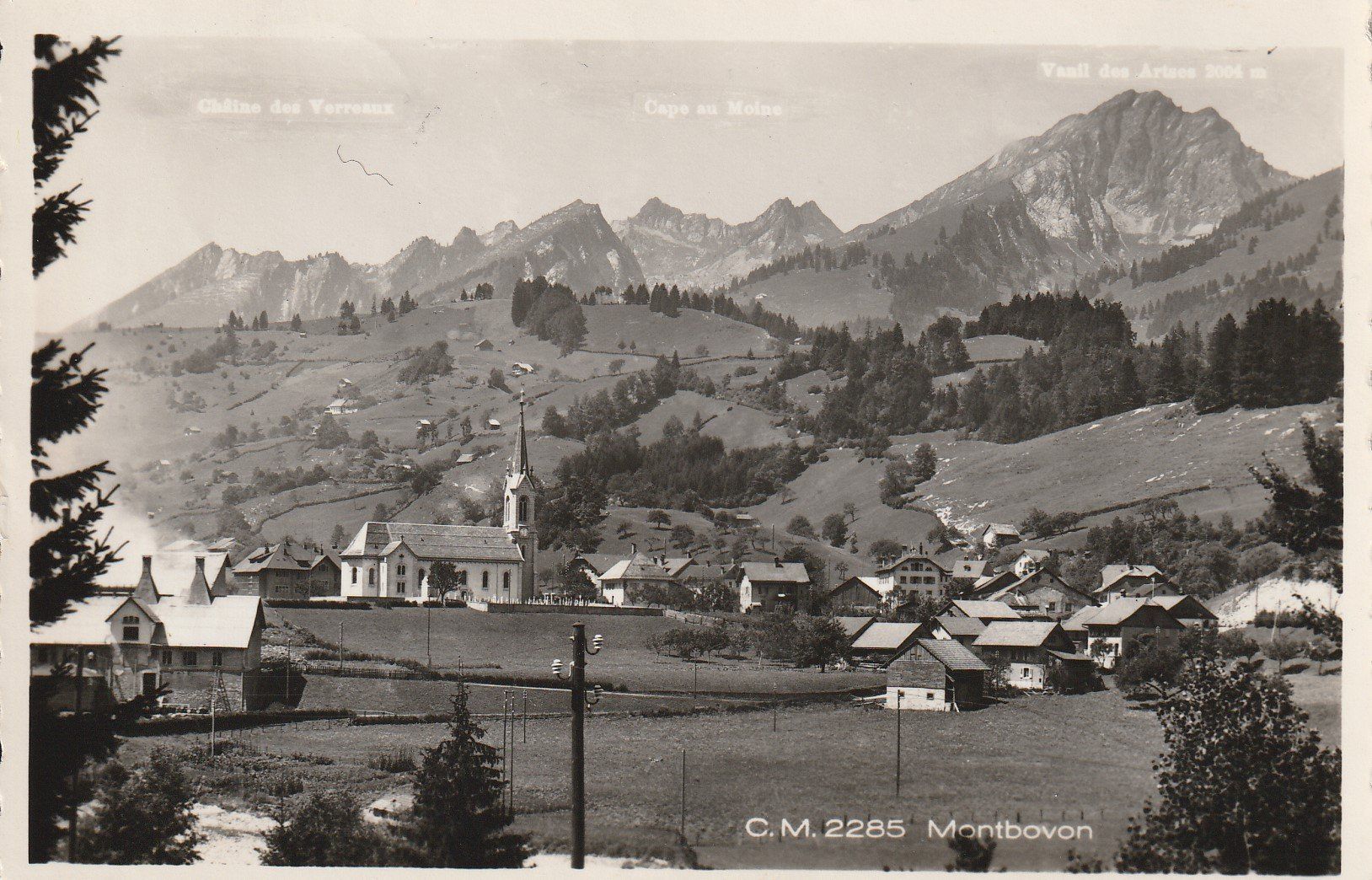 Cartoline postali: AK Montbovon gel. 30.6.1952 – Usato da Fribourg venduto da schnalla92