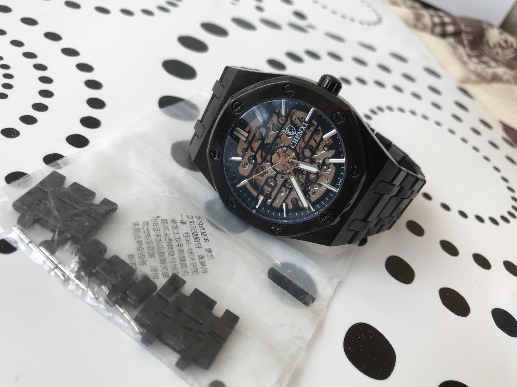 Orologi: AUTOMATIC WATCH - STYLE ROYAL OAK - BLACK - 42 MM - TOP !!! – Usato da Epalinges venduto da dream-watch 6