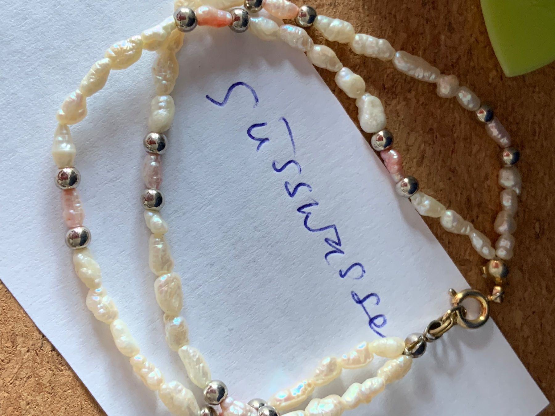 Bracciali & Braccialetti: Perlen-Armband doppelt süsswasser – Usato da Laufen venduto da Bellavitaboom 7