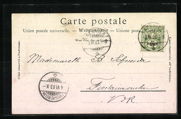 Cartoline postali: Neuchâtel, Pensionnat Léon Roulet-Marc – Usato da Berlin venduto da bartko-reher 1