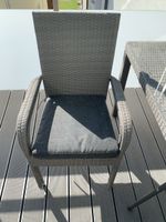 Rattan Stühle mit Sitzkissen - Anzahl 6 Stück