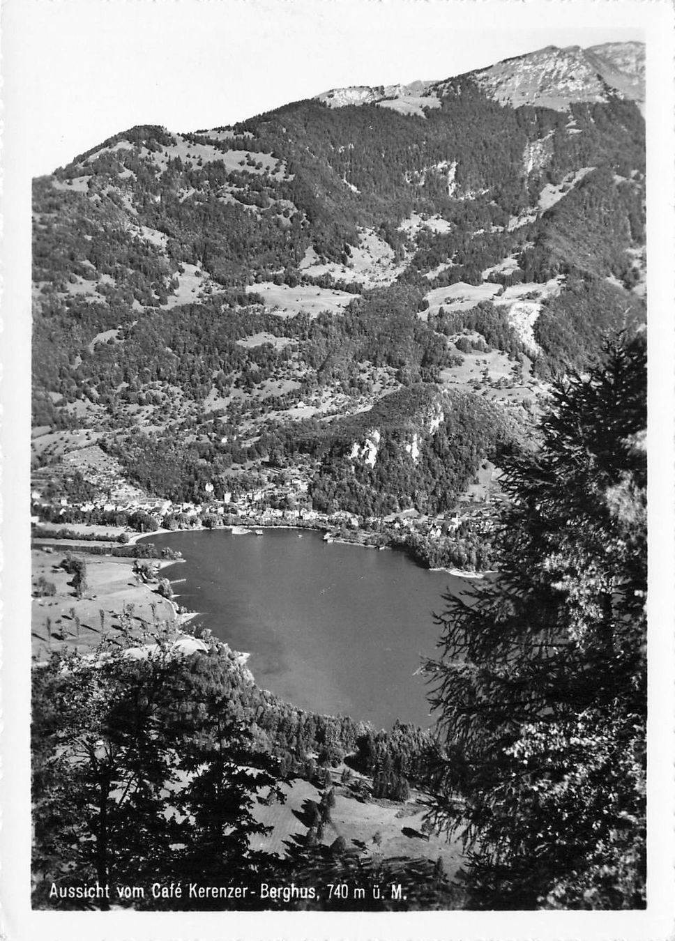 Ansichtskarten: Aussicht vom cafe kerenzer berghus G – Gebraucht aus Biasca von Blenio71