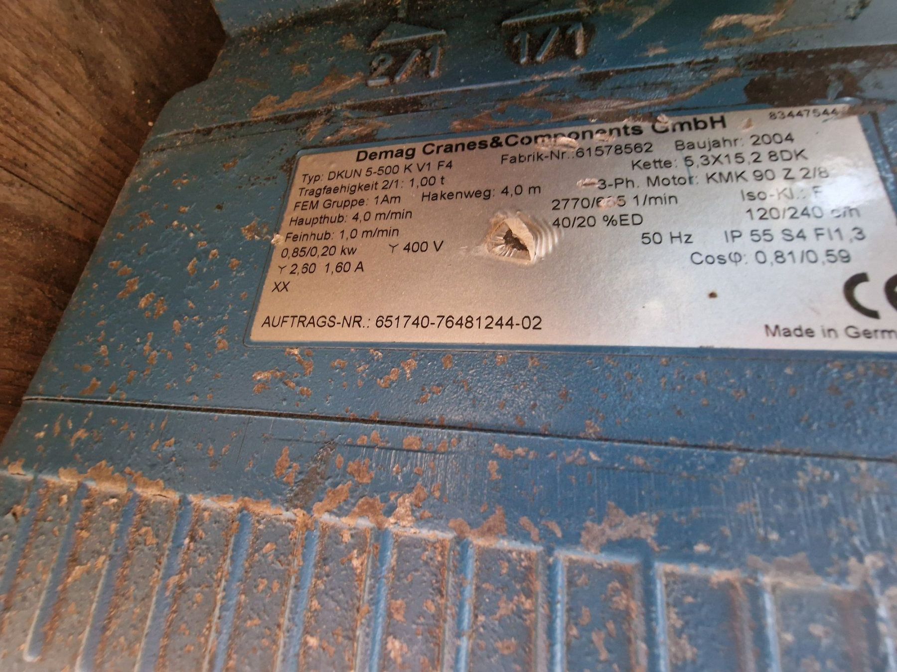Demag Paranco multiuso: 3Stk.Demag Kettenzug 1t – Difettoso da Wolfenschiessen venduto da tiunin 4