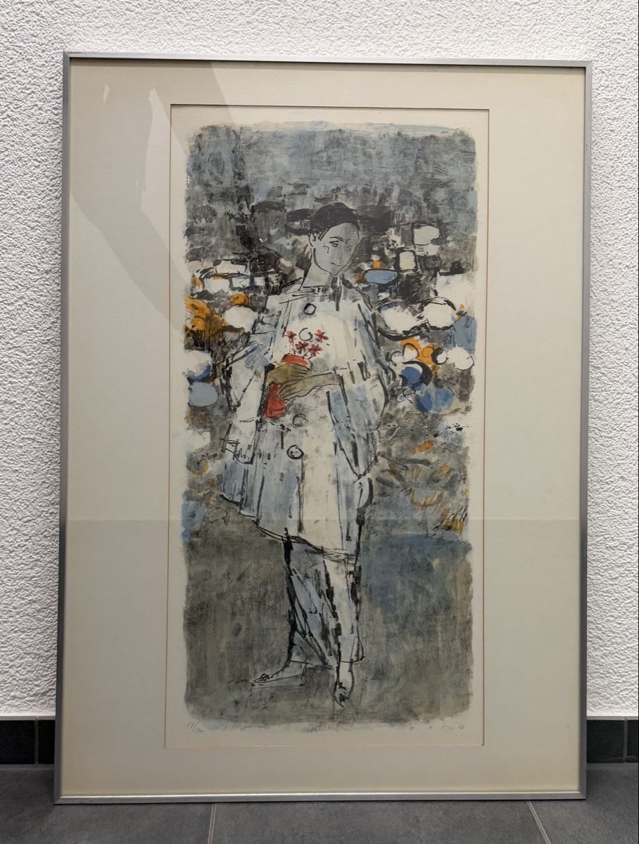 Grafica & Litografie: Hermann Alfred SIGG Lithographie, gerahmt 1986 – Usato da Dielsdorf venduto da pimping 1