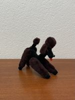 Vintage Stofftier Pudel mit beweglichen Beinen Stoffhund