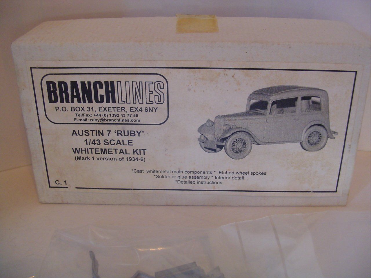 Modellautos: AUSTIN 7 RUBY KIT 1,43 BRANCHLINES – Neu und originalverpackt aus Lodrino von gtv79 2