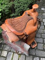 Selle de cheval western moyenne avec tapis California 1972 